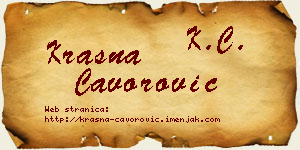 Krasna Čavorović vizit kartica